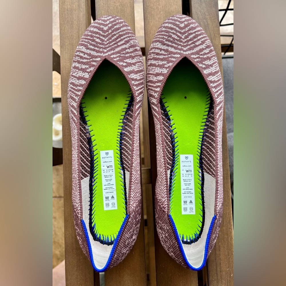 Rothy’s Flats Shoes Desert Metallic Size 11